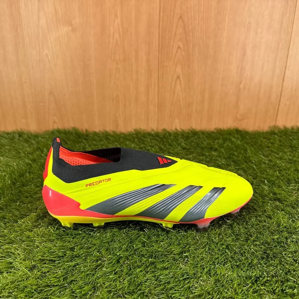 adidas Predator 24 Elite Laceless FG Solar Yellow IE2366 Men’s 8.5 Soccer Cleats